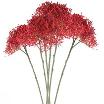 Artículo Elder flores artificiales rojas para ramo de otoño 52cm 6pcs