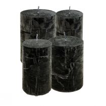 Artículo Velas Negras Velas Pilar Sólido Velas Rústicas