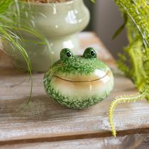 Artículo Figura decorativa de rana para una decoración divertida de hogar y jardín, verde, 11 cm, 2 piezas