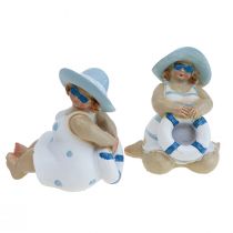 Marine Deco Ladies Deco Figuras Baddeko H10/9.5cm Juego de 2