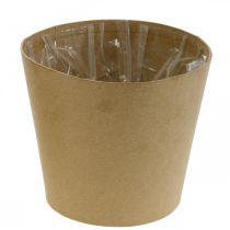 Artículo Jardinera, maceta, jardinera de papel natural Ø15cm H13cm 4pcs