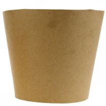 Artículo Jardinera, maceta, jardinera de papel natural Ø15cm H13cm 4pcs