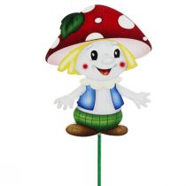 Tapón de flores seta de madera tapón decorativo seta niños 5,5 cm 18 piezas