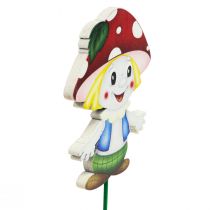 Tapón de flores seta de madera tapón decorativo seta niños 5,5 cm 18 piezas