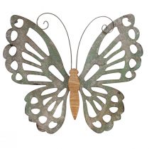 Arte de pared Mariposa Deco Metal Madera Vintage 46×43cm