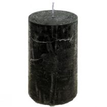 Artículo Velas negras velas de columna de colores 50x100mm 4pcs