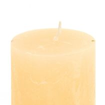 Artículo Velas de color liso pilares luminosos albaricoque 50×100mm 4 piezas
