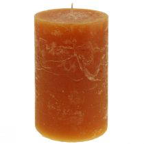 Artículo Velas pilar naranja oscuro teñido en masa Sunset 60x100mm 4uds