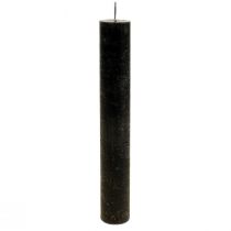 Artículo Velas cónicas velas teñidas de negro 34×240mm 4 piezas