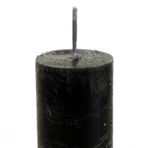 Artículo Velas cónicas velas teñidas de negro 34×240mm 4 piezas