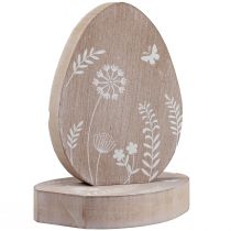 Artículo Decoración de mesa decoración de madera Huevo de Pascua soporte para huevos de madera 14,5 cm 3 piezas