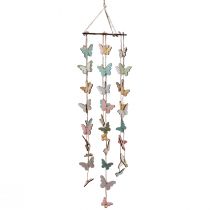 Campana de viento decoración mariposas decoración ventana madera Ø15cm 55cm