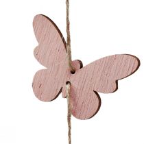 Artículo Campana de viento decoración mariposas decoración ventana madera Ø15cm 55cm