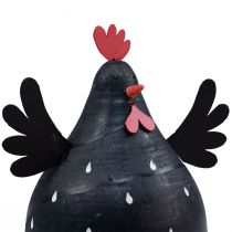 Artículo Pollo decorativo decoración de madera negra gallina decoración de Pascua madera Al.13cm