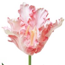 Artículo Flor artificial loro tulipán tulipán artificial rosa 69cm