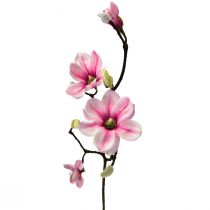 Artículo Flor artificial Magnolia Rama Magnolia Artificial Rosa 59cm 3 piezas