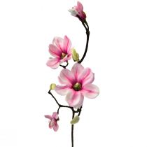 Artículo Flor artificial magnolia rama magnolia artificial rosa 59cm