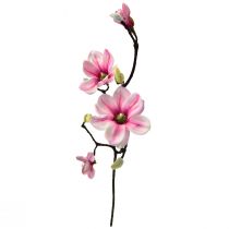 Artículo Flor artificial Magnolia Rama Magnolia Artificial Rosa 59cm 3 piezas