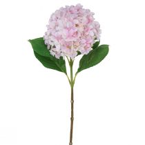 Artículo Hortensia artificial rosa claro flor artificial rosa Ø15,5cm 45cm