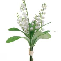 Artículo Lirio de los valles decorativo flores artificiales blanco primavera 31cm 3ud