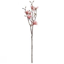 Artículo Rama de magnolia con 6 flores magnolia artificial salmón 84cm