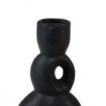 Artículo Candelabro de cerámica negro H13cm 2 piezas