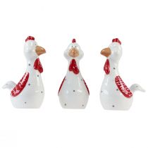 Artículo Pollos decorativos figuras decorativas de Pascua decoración cerámica 15cm 3uds