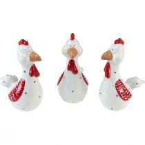 Artículo Pollos decorativos figuras decorativas de Pascua decoración cerámica 15cm 3uds