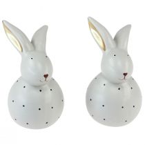 Artículo Figuras decorativas de conejitos de Pascua conejos con estampado de lunares 17 cm 2 piezas
