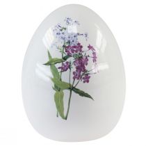 Artículo Decoración de huevos de Pascua de cerámica con decoración floral 12cm 3ud