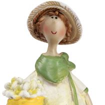 Artículo Figuras decorativas decoración de mesa de jardinero verano verde amarillo 16,5×5,5cm 2uds