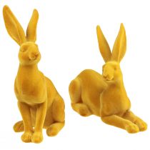 Artículo Conejito de Pascua decoración figura de conejo curry par de conejitos de Pascua 16cm 2uds