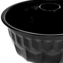 Artículo Molde para pasteles Bundt de metal negro para decoración de cocina, Ø23cm
