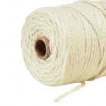 Artículo Cinta de yute cordón de yute cinta decorativa crema de yute blanco Ø4mm 100m