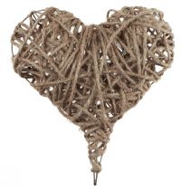 Artículo Corazón decorativo metal decoración primavera cubierta natural 20×22cm