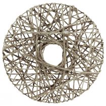 Artículo Corona decorativa de anillos recubierta de metal de fibra natural decoración de verano Ø30cm