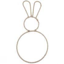 Artículo Bucle decorativo conejito de Pascua natural Conejito decorativo de Pascua 20×40cm 4 piezas