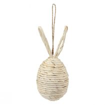 Artículo Huevos de Pascua decorativos para colgar con orejas de conejo 13,5cm 4ud