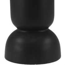 Artículo Jarrón de Cerámica Negro Moderno Forma Ovalada Ø11cm H25.5cm