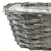 Artículo Cesta para plantas cesta tejida ovalada gris 50/43/37cm juego de 3