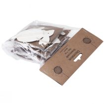 Artículo Conejitos de Pascua en forma de panal para colgar blanco naranja Al.8cm 5ud