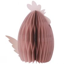 Artículo Figuras de nido de abeja decorativas de color blanco y naranja para Pascua, 19 x 12 x 20 cm, 2 unidades