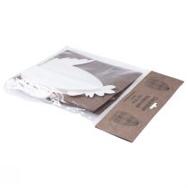 Artículo Figuras de nido de abeja decorativas de color blanco y naranja para Pascua, 19 x 12 x 20 cm, 2 unidades