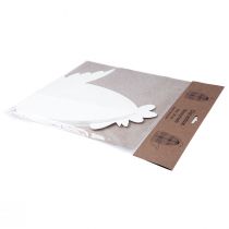 Artículo Figura decorativa de papel en forma de panal de pollo blanco 28,5x15,5x30cm