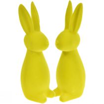 Artículo Conejitos de Pascua flocados amarillo-verde – 2.ª opción – 8×10×29 cm 2 piezas