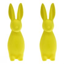 Artículo Conejitos de Pascua flocados amarillo-verde – 2.ª opción – 8×10×29 cm 2 piezas