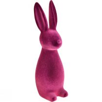 Artículo Conejito de Pascua flocado Decoración de conejito – 2.ª opción – Violeta 15×15,5×47 cm