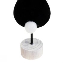 Artículo Soporte decoración de mesa decoración conejito de Pascua fieltro negro 50cm