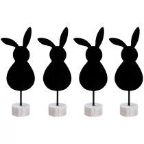 Artículo Soporte mesa decoración conejitos de Pascua fieltro negro 28,5cm 4 piezas