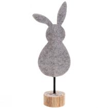 Artículo Soporte decoración de mesa decoración conejito de Pascua fieltro gris 50cm